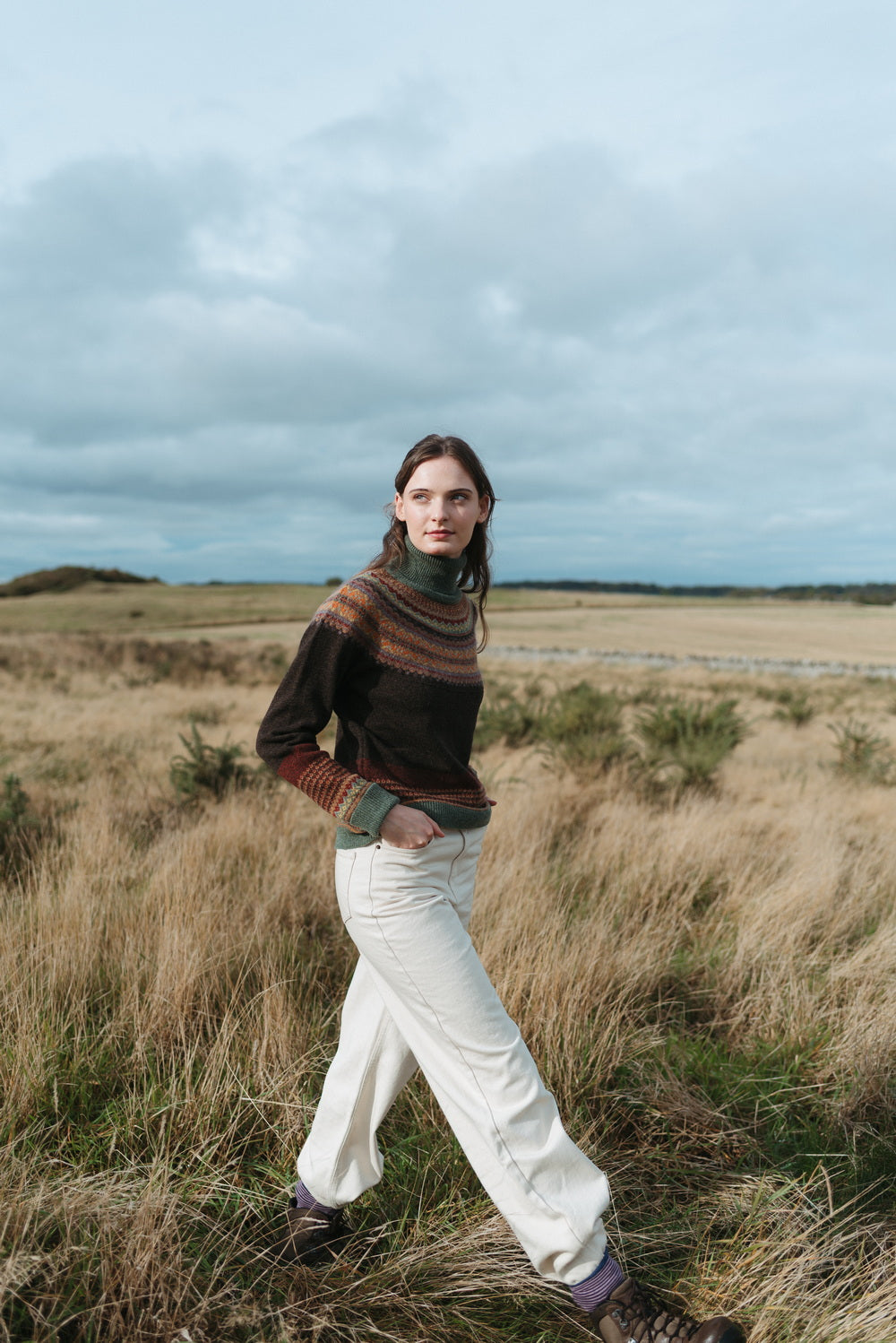 Eribe Alpine Roll Neck Sweater in Oakley