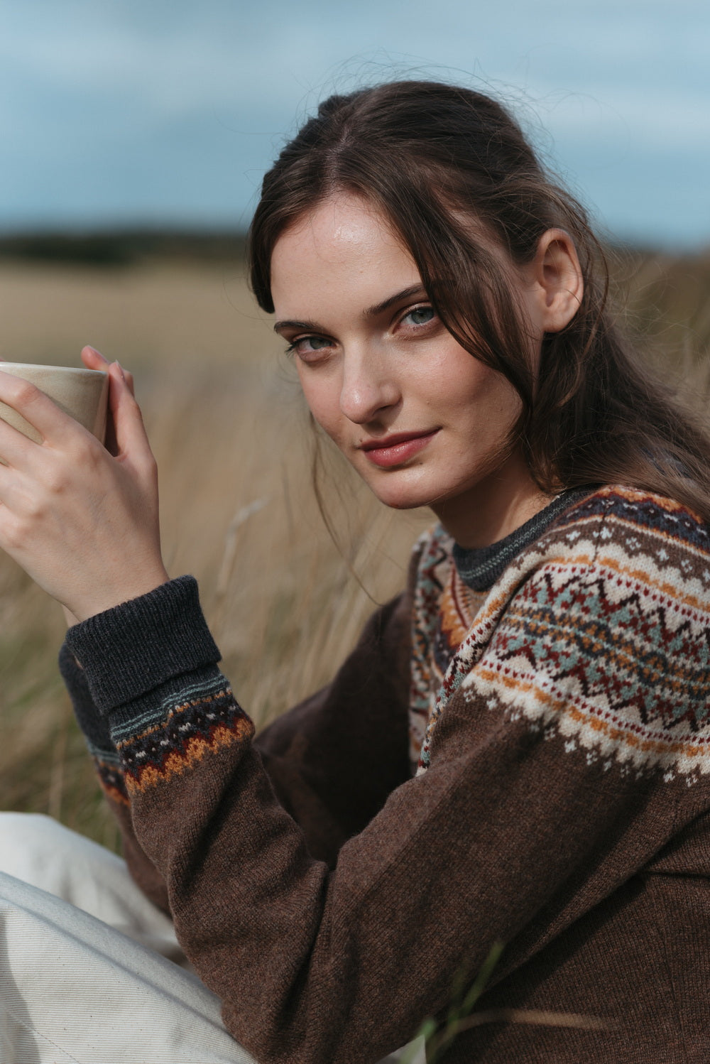 Eribe Alpine Short Sweater in Hazel