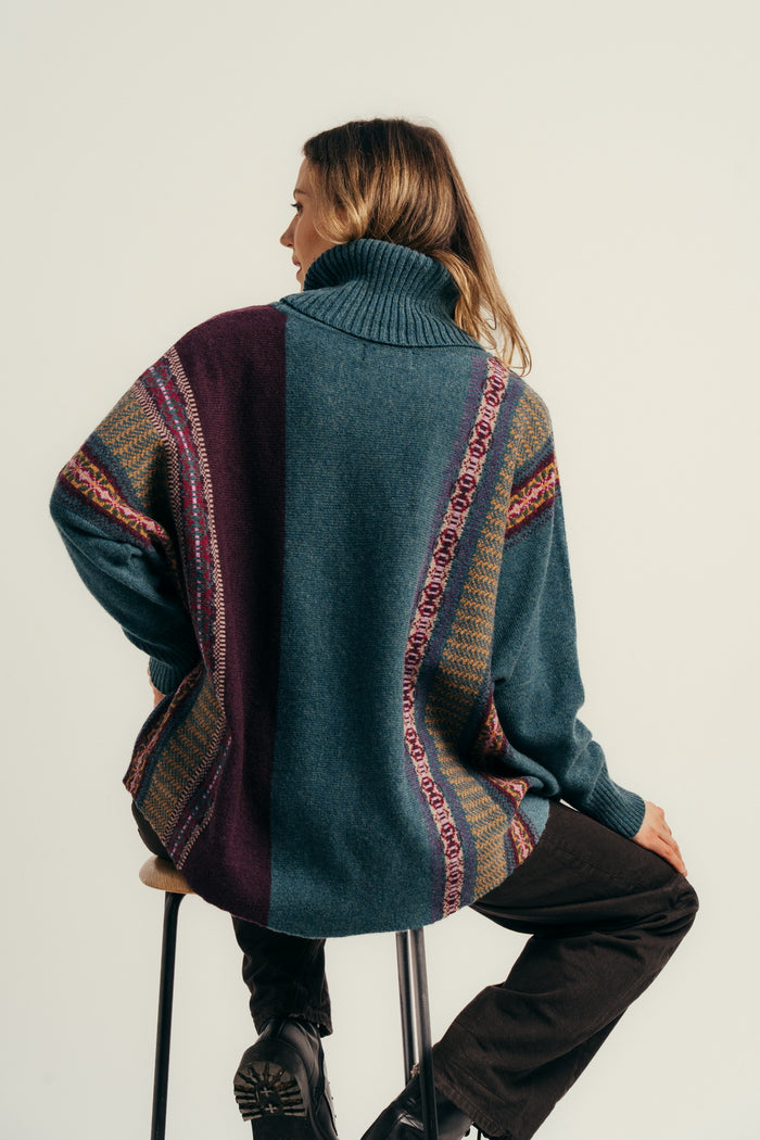 Eribe Montrose Cowl Sweater in Hunter