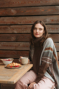 Eribe Montrose Cowl Sweater in Mushroom