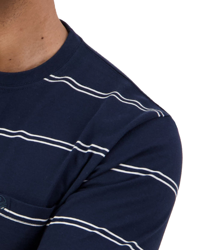 Swanndri Mens Wakefield Navy Stripe T Shirt