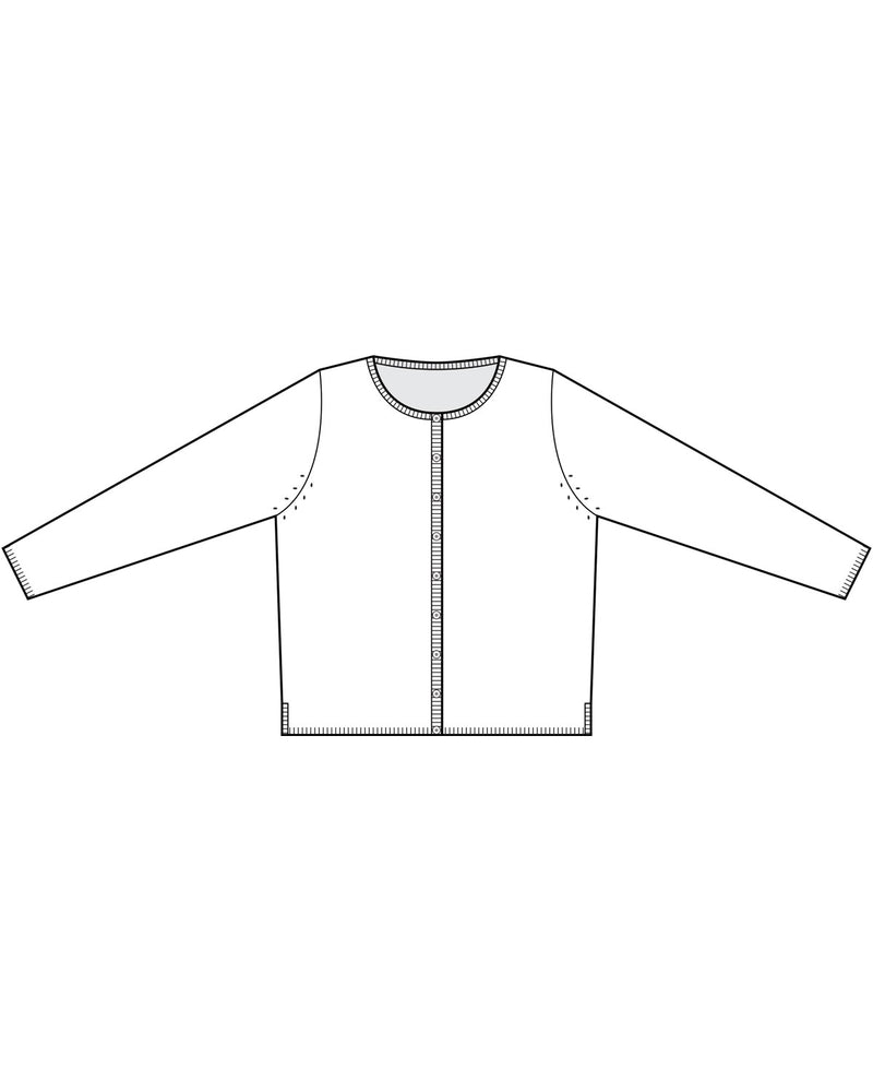 Mansted Pinoir Linen/Hemp Cardigan in Black