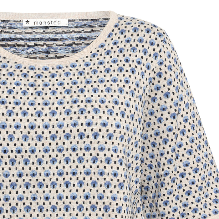 Pomme Eco Dashed Dot Tee in Sky