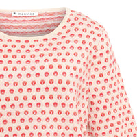 Pomme Eco Dashed Dot Tee in Soft Red