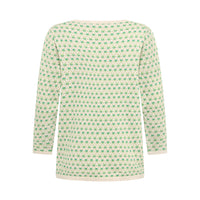 Poppie Eco Dashed Dot Crew in Leaf