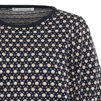 Poppie Eco Dashed Dot Crew in  Navy