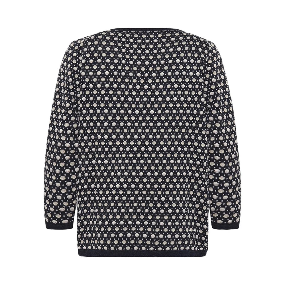 Poppie Eco Dashed Dot Crew in  Navy