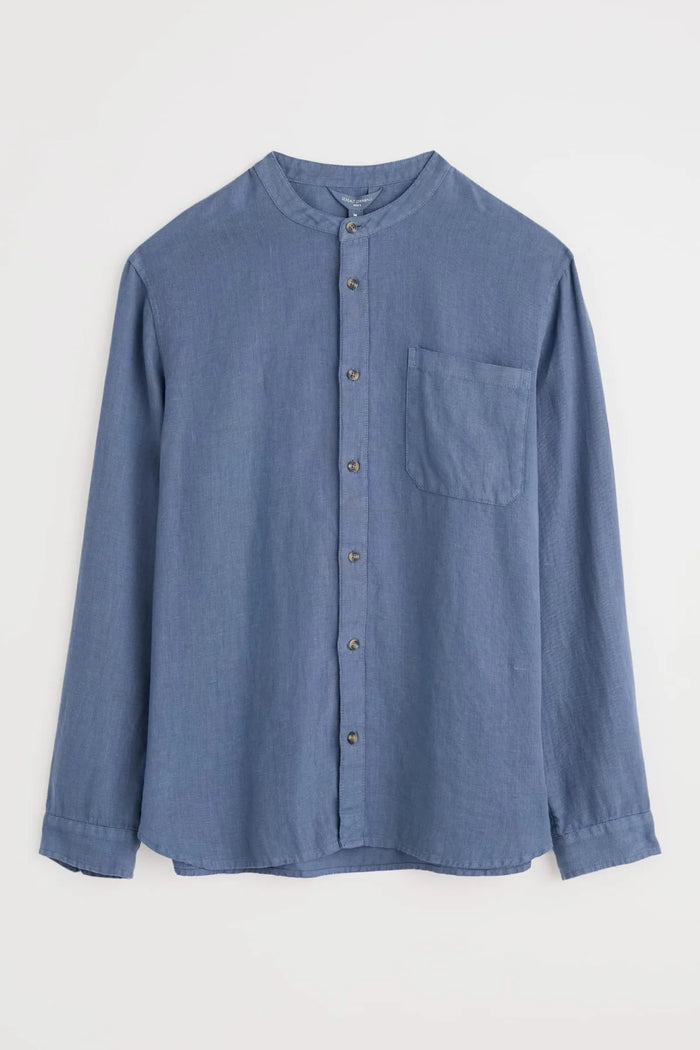 Seasalt Men's Porlock Shirt in Vintage Indigo