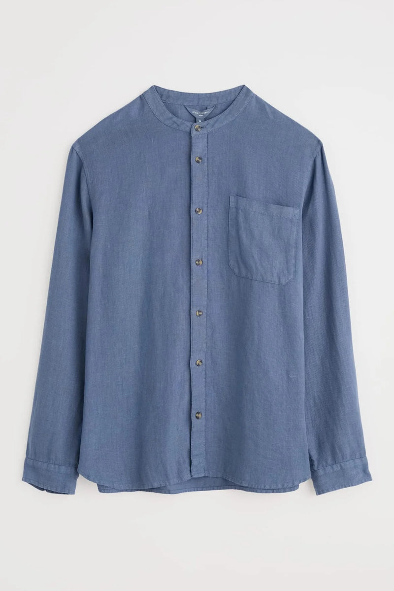 Seasalt Men's Porlock Shirt in Vintage Indigo