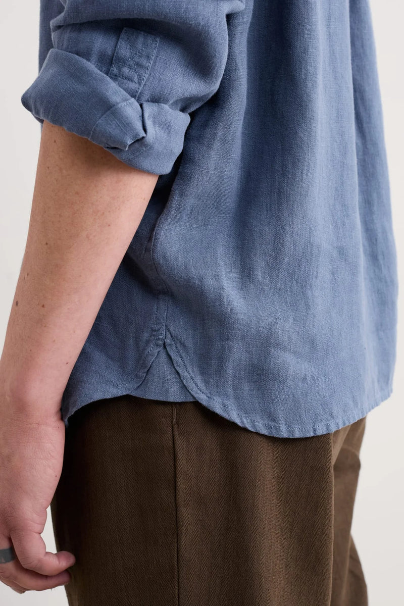 Seasalt Men's Porlock Shirt in Vintage Indigo