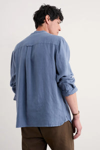 Seasalt Men's Porlock Shirt in Vintage Indigo