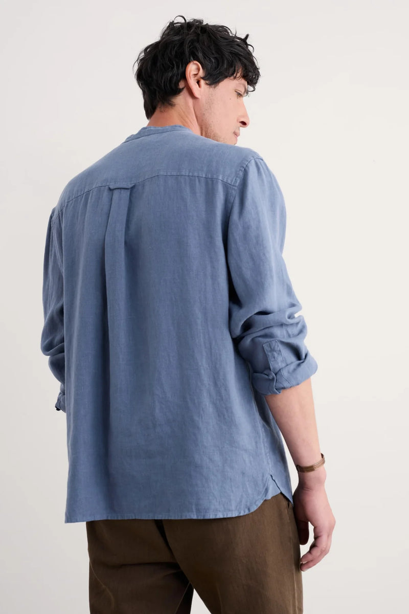 Seasalt Men's Porlock Shirt in Vintage Indigo