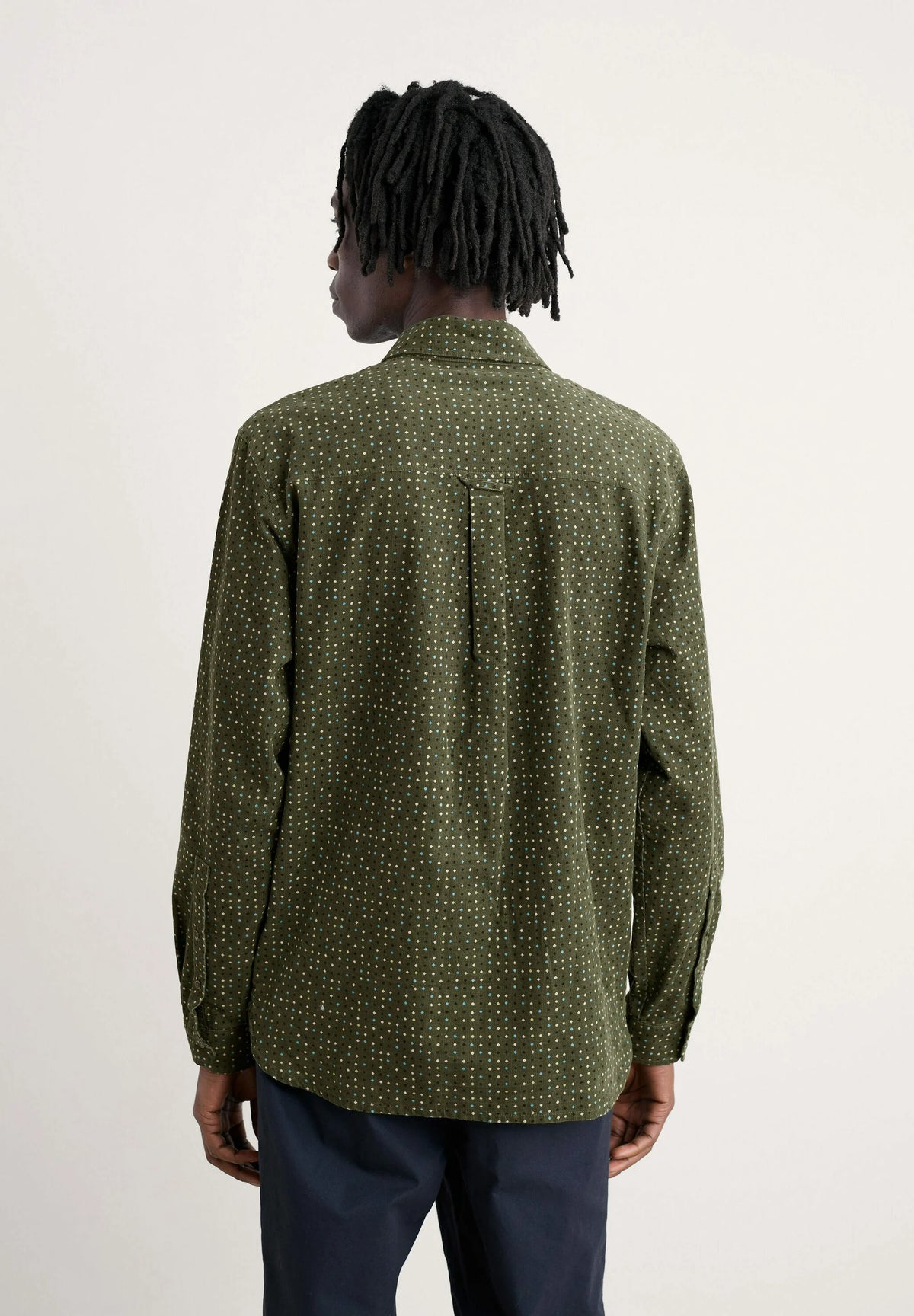 Seasalt Men's Shoreman Printed Cord Shirt in Rock Spot Hosta