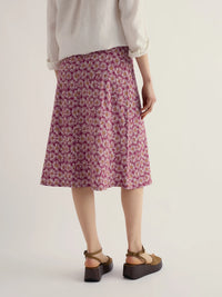 Seasalt Rose Skirt Calf in Painted Asters Chalk