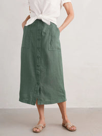 Seasalt Rosewell Farm Skirt - Dark Balsam