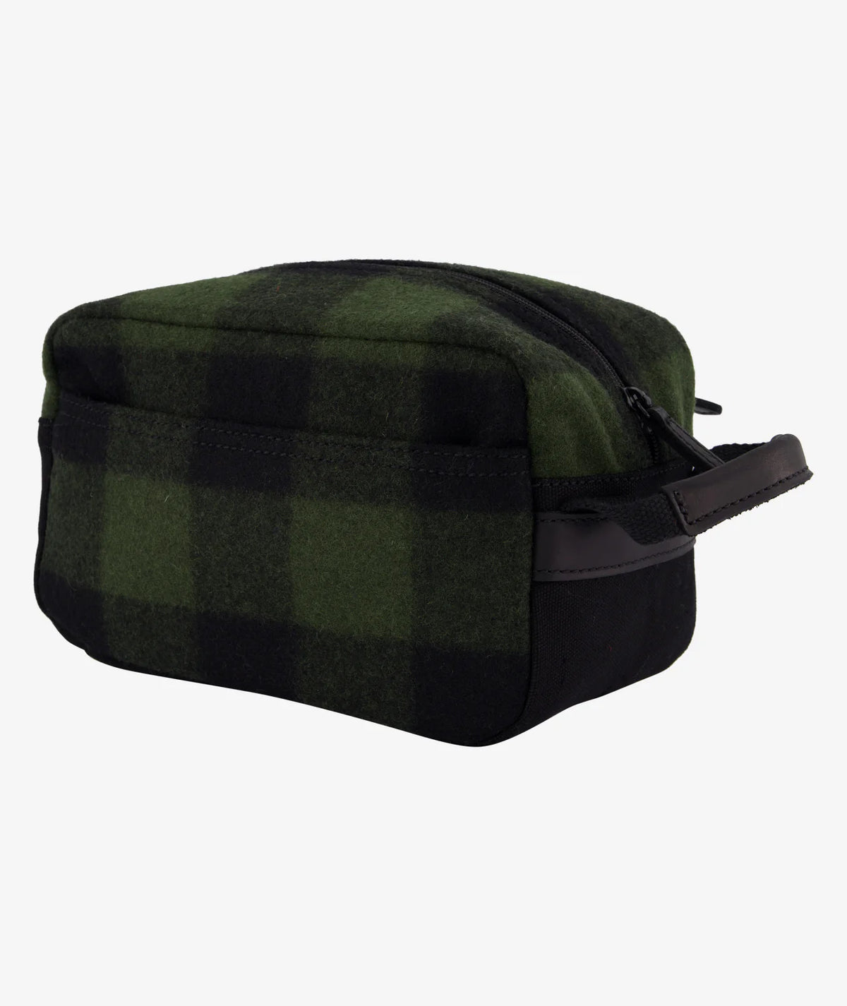 Swanndri Island Bay Wash Bag in Olive / Black Check