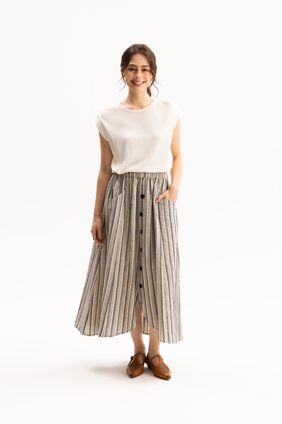 Celia Skirt in Stripe