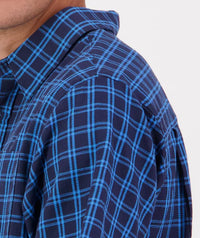 Men's Swanndri Russell Shirt in Navy/Maui Blue