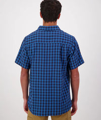 Men's Swanndri Russell Shirt in Navy/Maui Blue