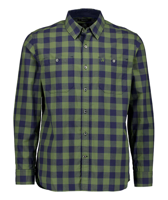 Swanndri Matarangi LS Shirt in Clover/Navy SS202092M
