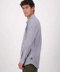 Swanndri Takaka LS Shirt in Navy Stripe SS242950M