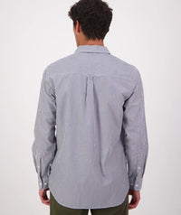 Swanndri Takaka LS Shirt in Navy Stripe SS242950M
