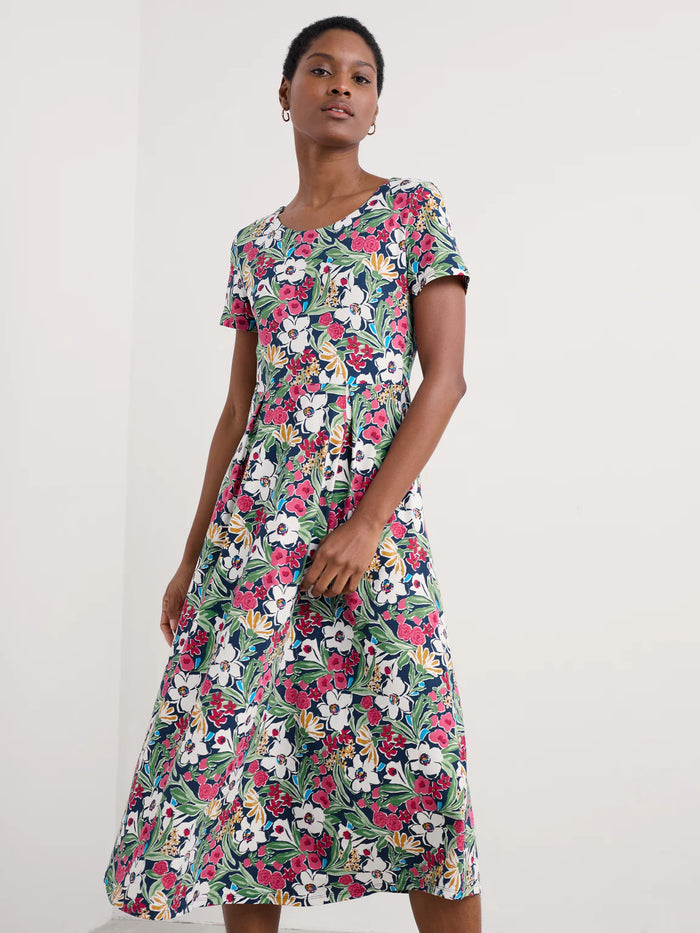 Veronica Dress Garden Flowers Night
