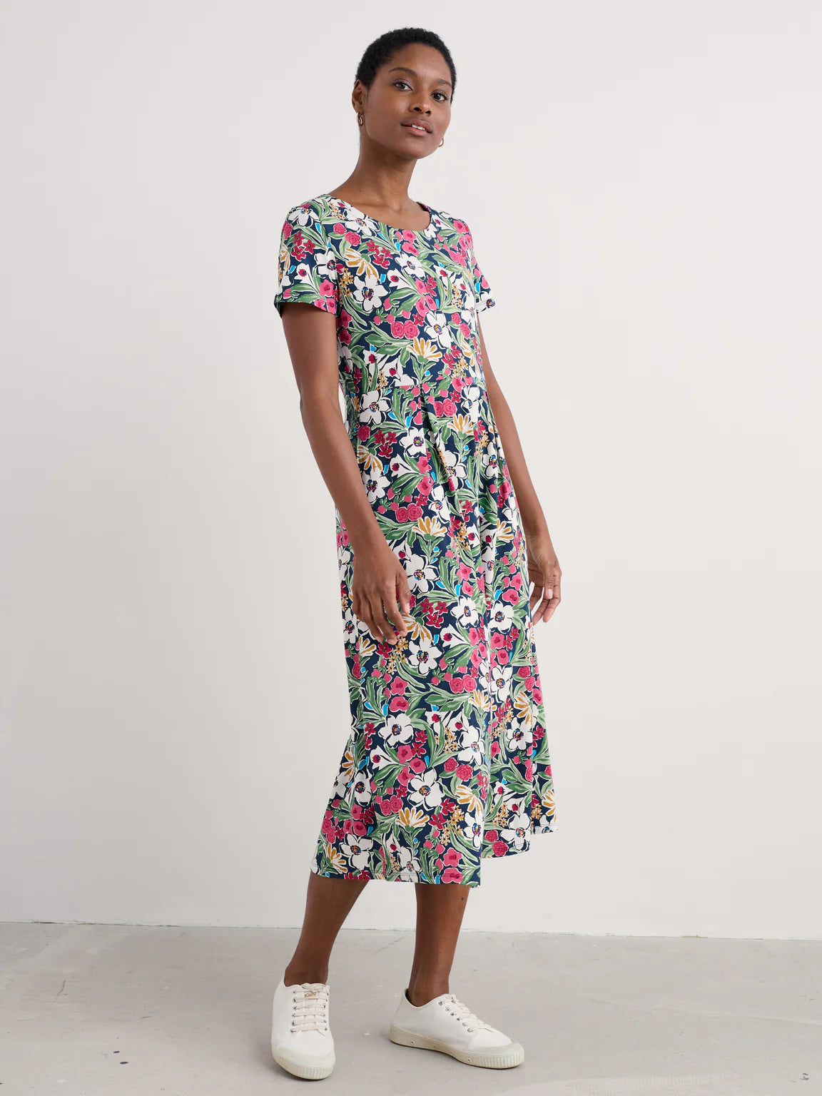 Veronica Dress Garden Flowers Night