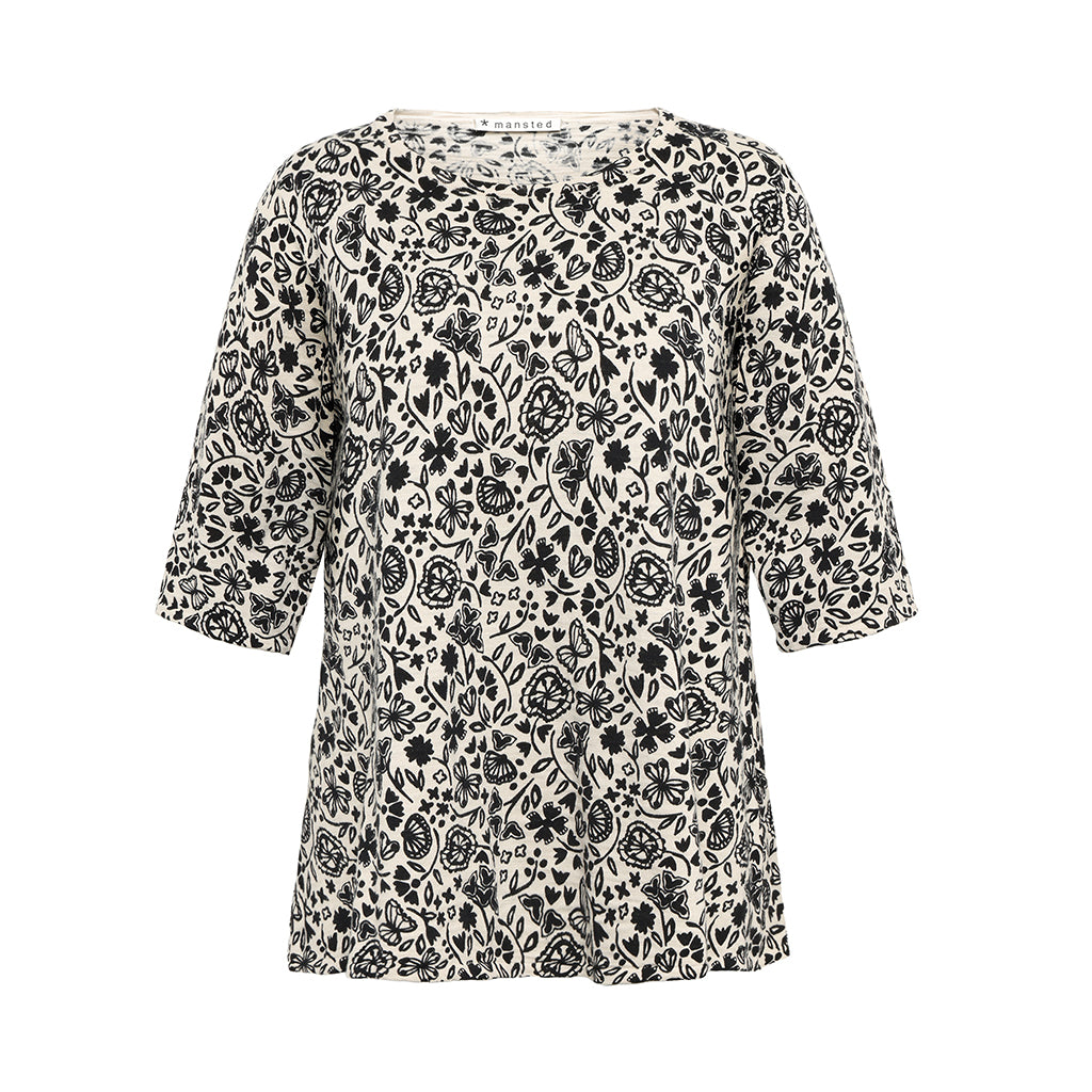 Mansted Sun Posy Party Print Swing in Navy