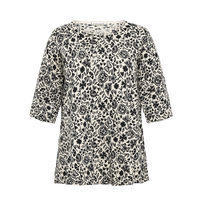 Mansted Sun Posy Party Print Swing in Navy