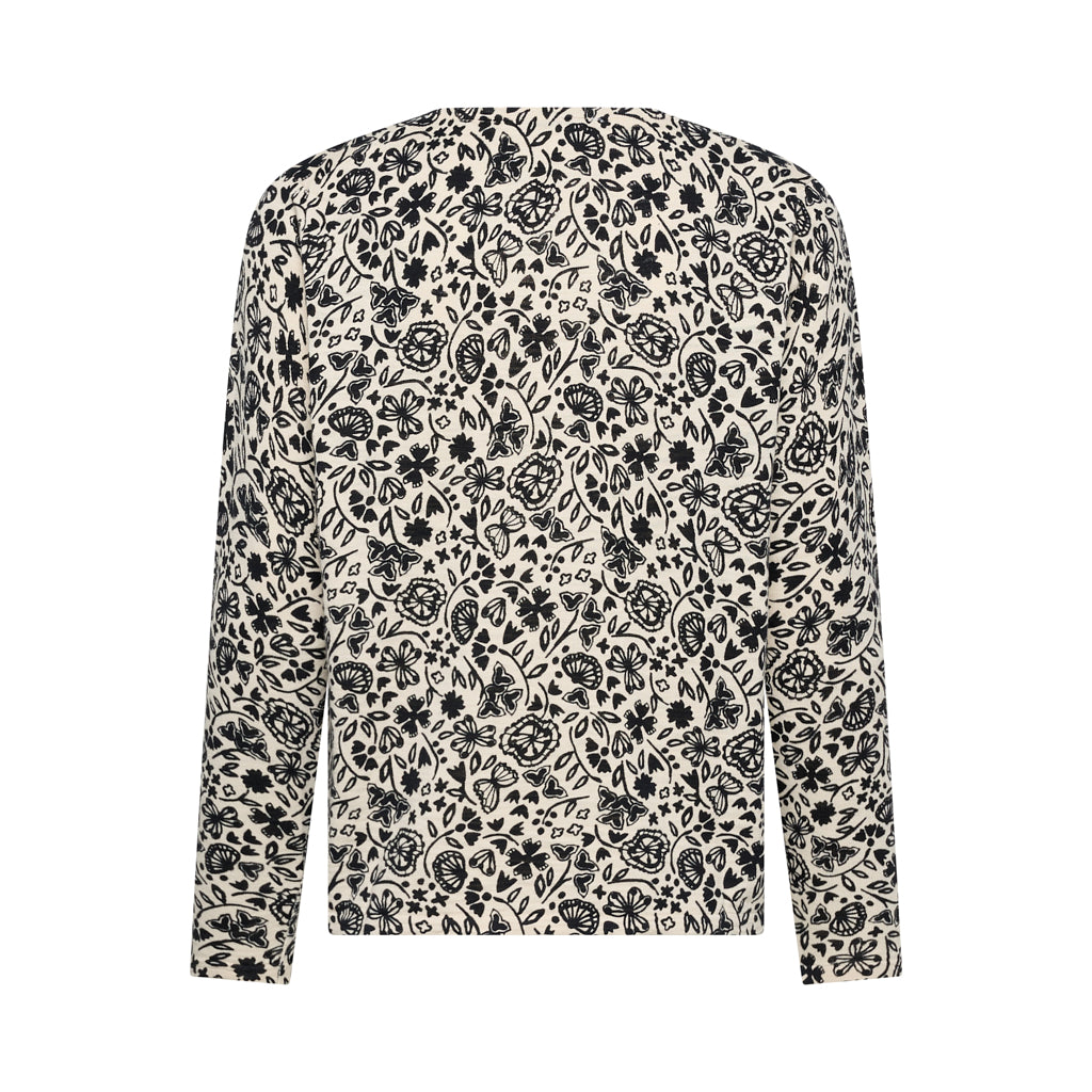 Mansted Sunrise Posy Party Cardigan in Black