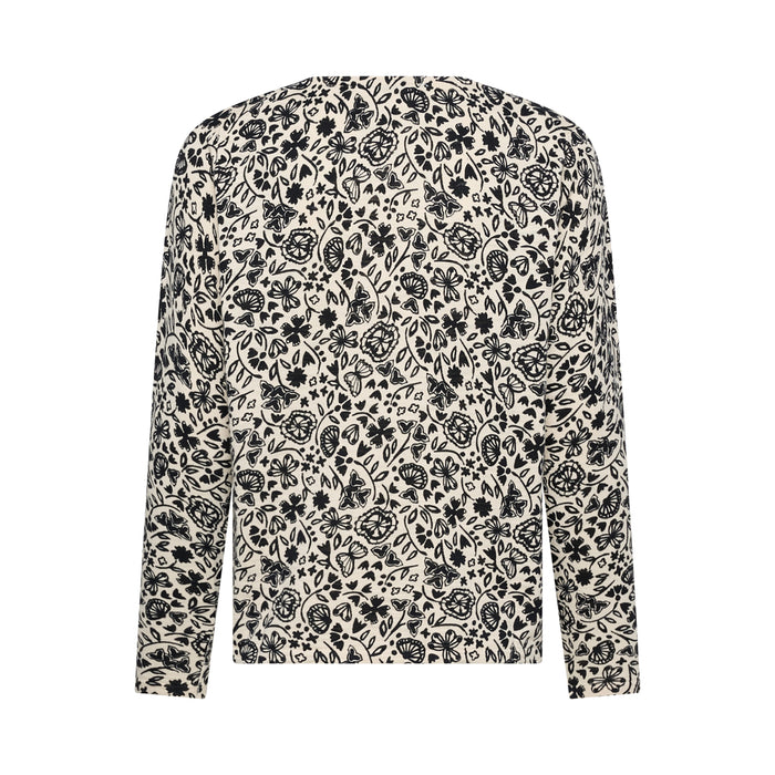 Mansted Sunrise Posy Party Cardigan in Black