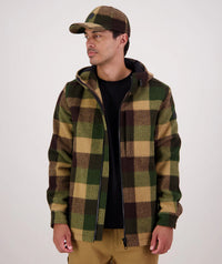 Swanndri Hudson Wool Hoodie in Checkamo