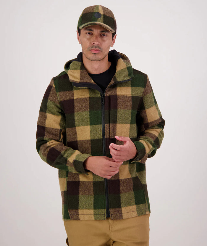 Swanndri Hudson Wool Hoodie in Checkamo