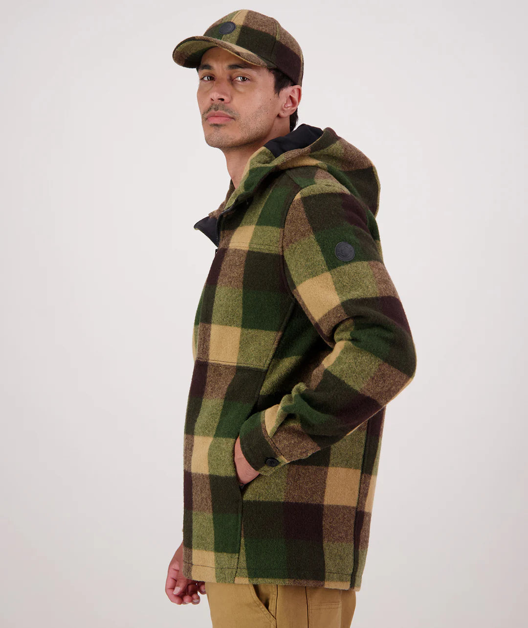 Swanndri Hudson Wool Hoodie in Checkamo