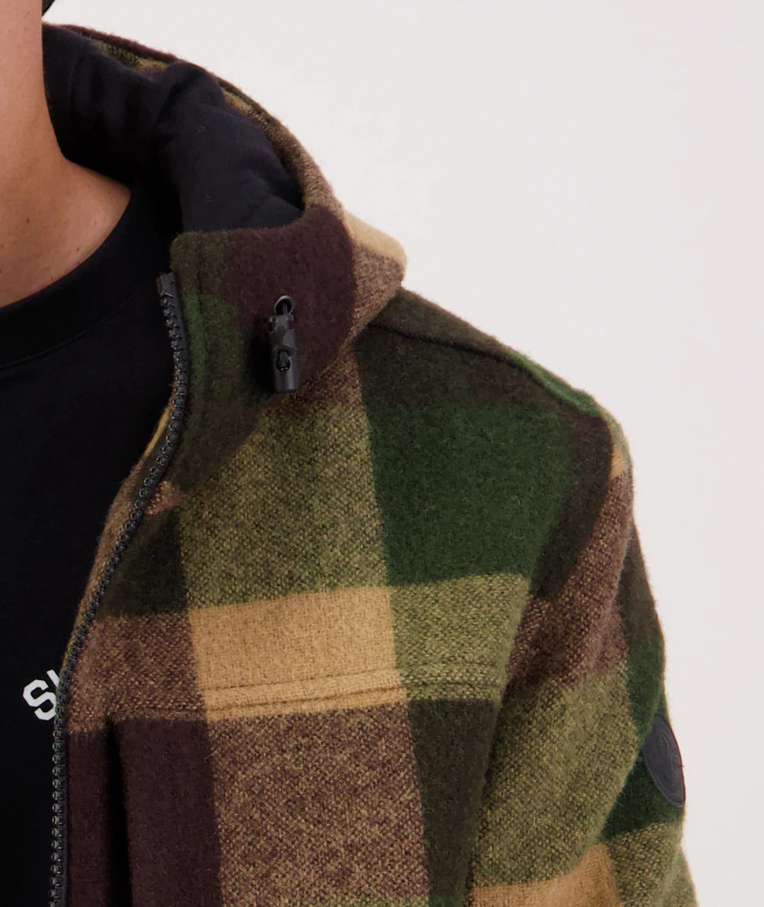 Swanndri Hudson Wool Hoodie in Checkamo
