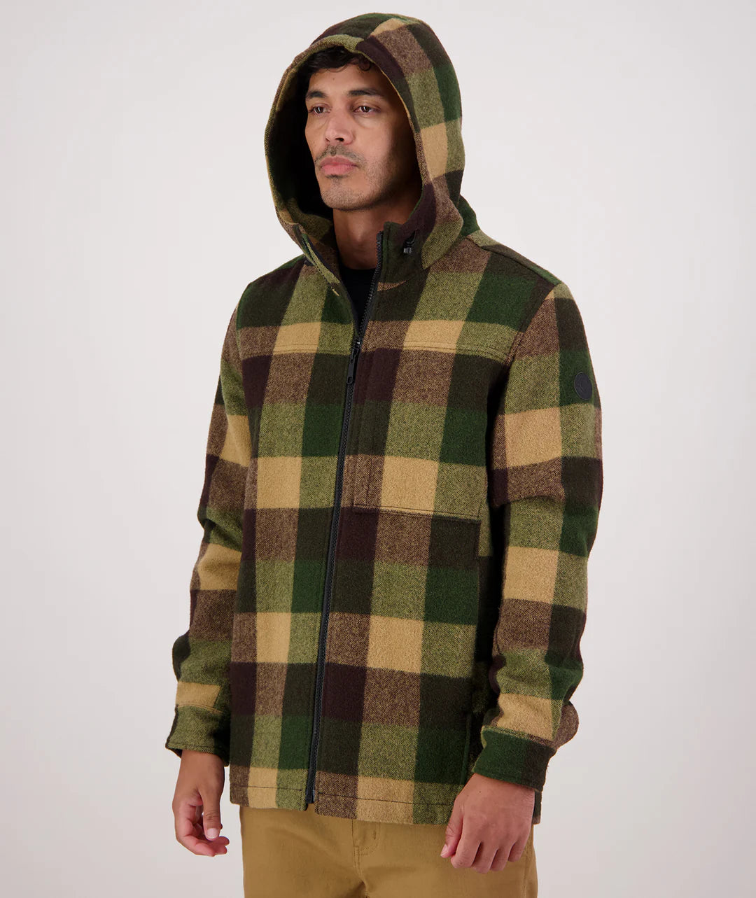Swanndri Hudson Wool Hoodie in Checkamo