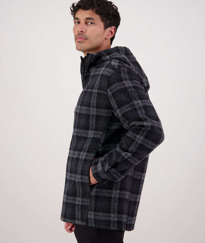 Swanndri Hudson Wool Hoodie in Edwards Check