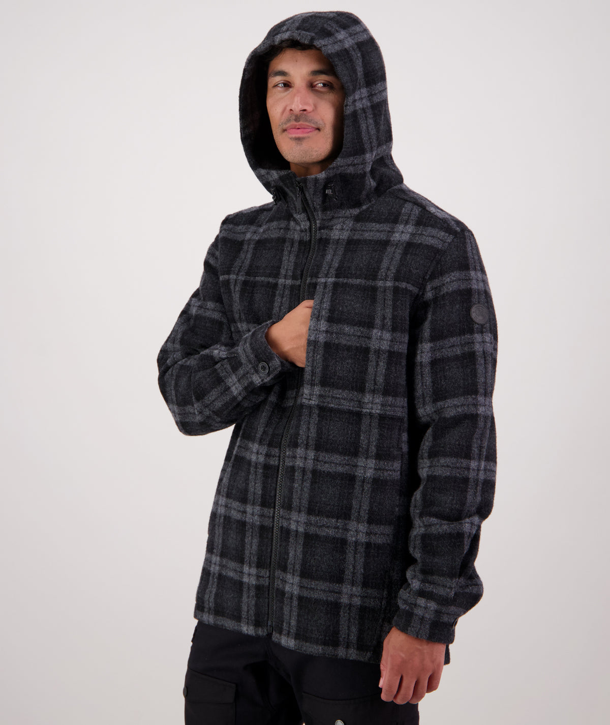 Swanndri Hudson Wool Hoodie in Edwards Check