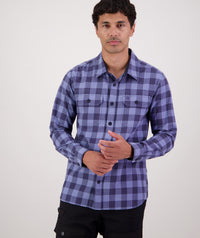 Taranaki Tailor LS Shirt in Bluebird/Mood Indigo