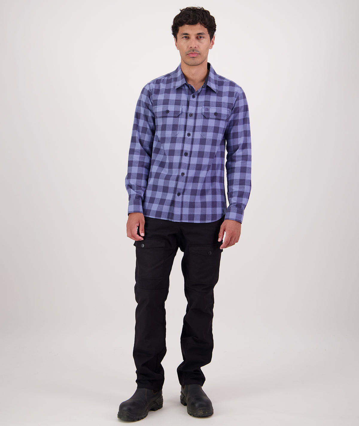 Taranaki Tailor LS Shirt in Bluebird/Mood Indigo