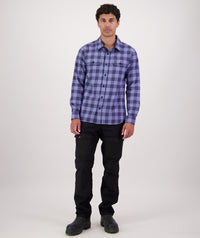 Taranaki Tailor LS Shirt in Bluebird/Mood Indigo