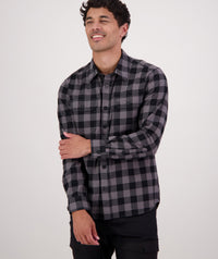 Taranaki Tailor LS Shirt in Caviar/Dark Shadow