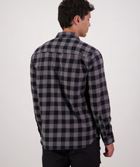 Taranaki Tailor LS Shirt in Caviar/Dark Shadow