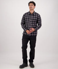 Taranaki Tailor LS Shirt in Caviar/Dark Shadow