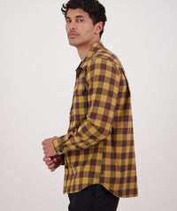 Taranaki Tailor LS Shirt in Espresso/Cashew