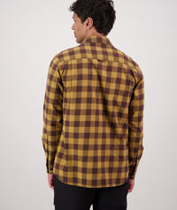 Taranaki Tailor LS Shirt in Espresso/Cashew