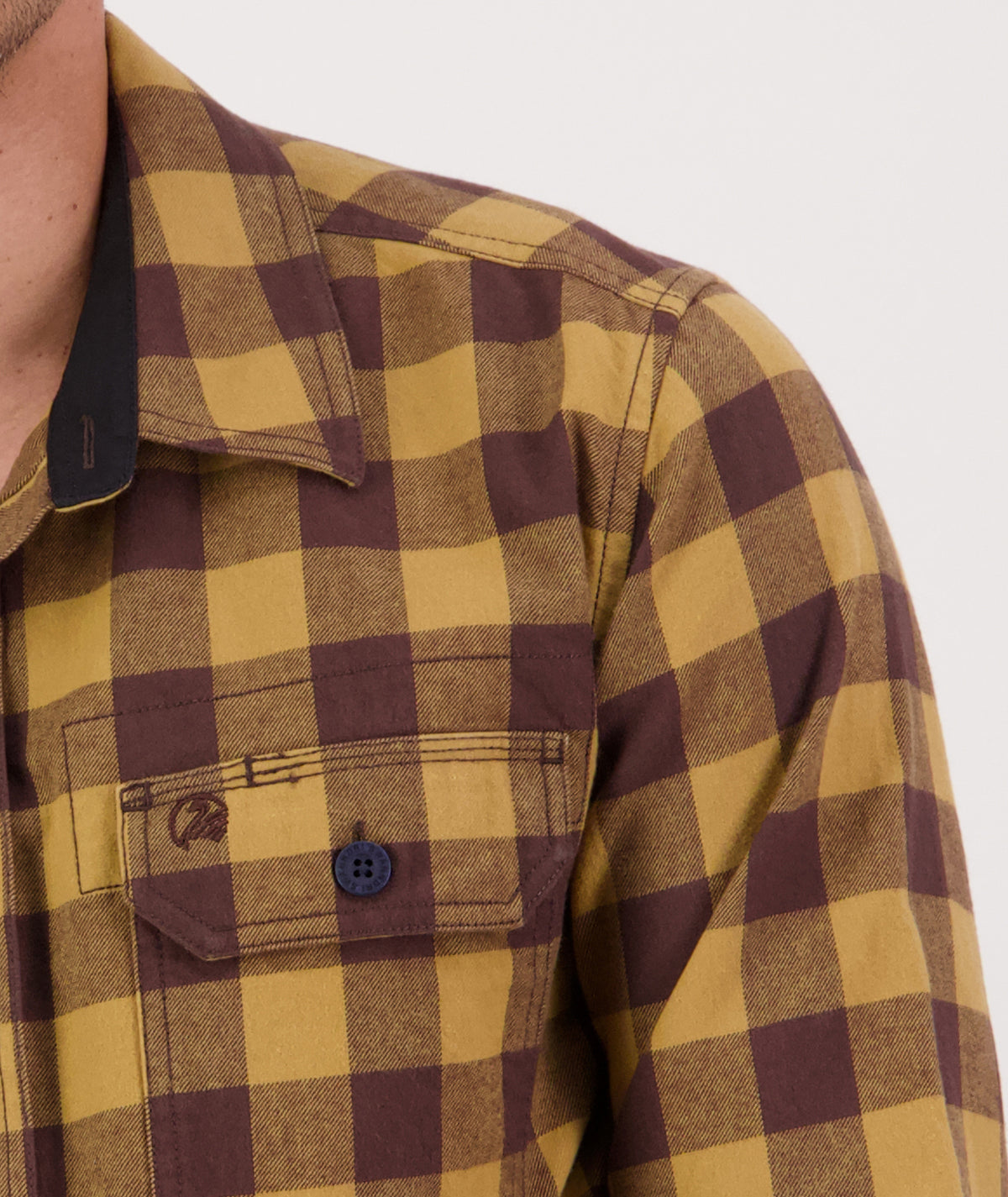 Taranaki Tailor LS Shirt in Espresso/Cashew