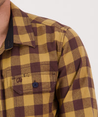 Taranaki Tailor LS Shirt in Espresso/Cashew