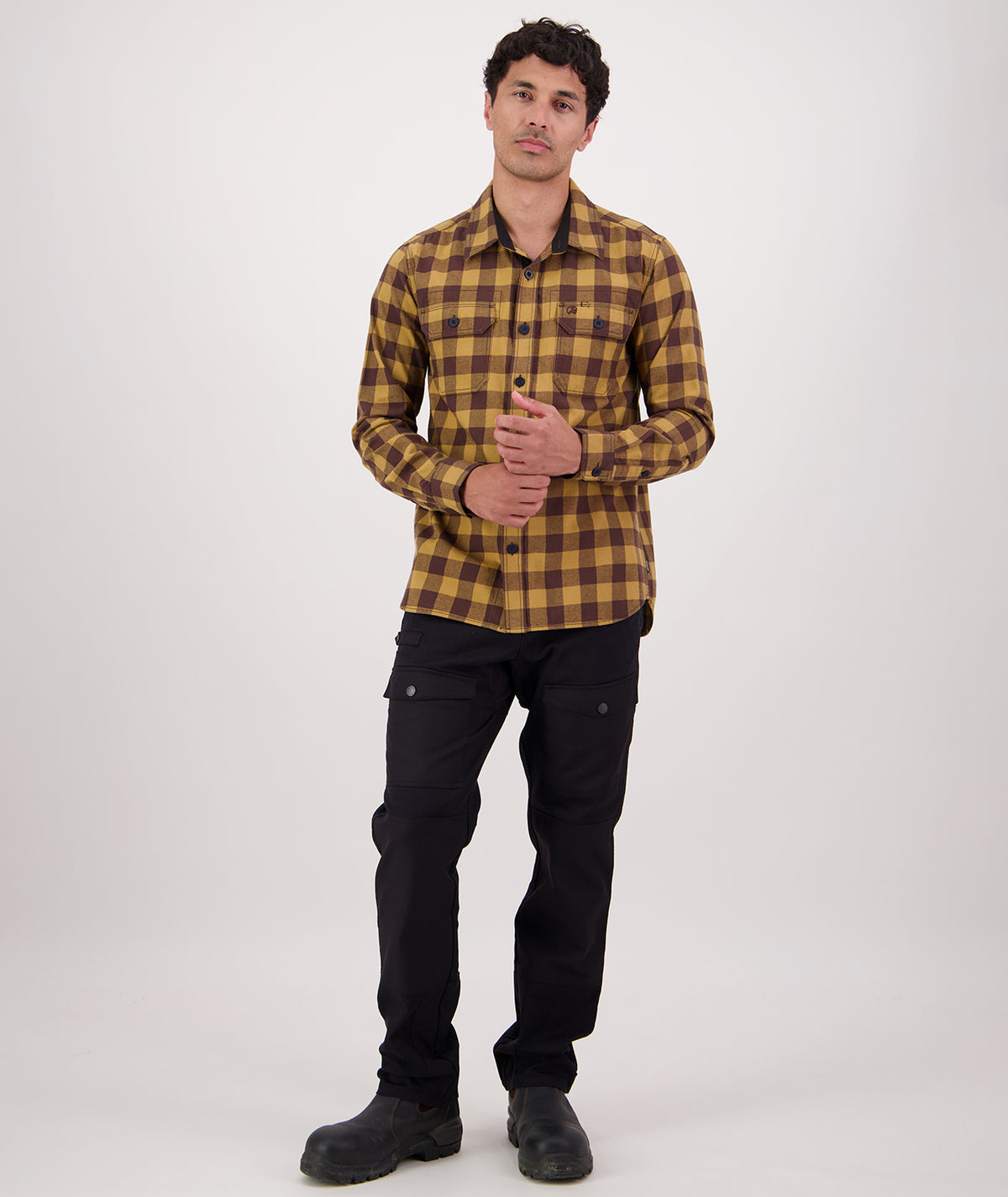 Taranaki Tailor LS Shirt in Espresso/Cashew